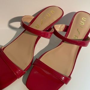 Red patin sandals 8 1/2